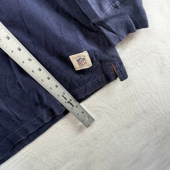 Vintage Denver Broncos Rugby Shirt men's XL Blue Embroidered Logo Collared y2k - Picture 6 of 9